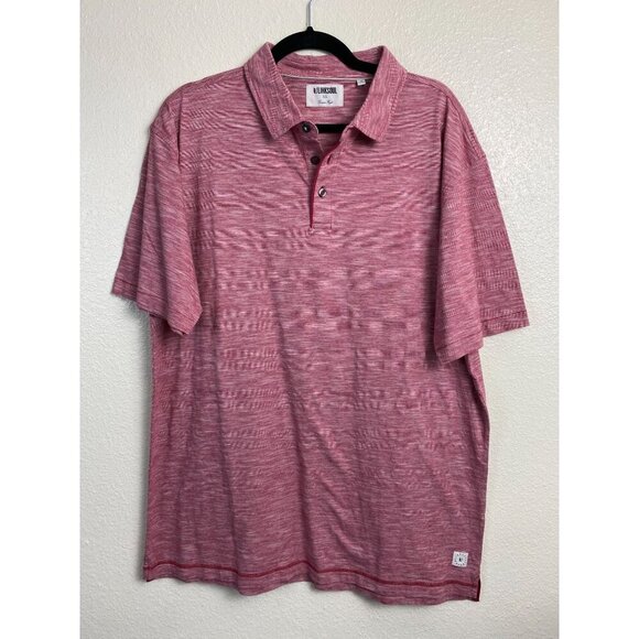 LINKSOUL Men's Polo Shirt Size XL Red Short sleeve Golf Performance Cotton - Picture 1 of 13